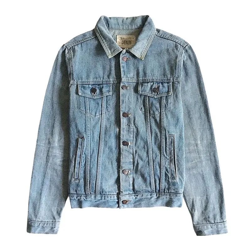 Grunge Biker Denim jacket Pria blue photo 1