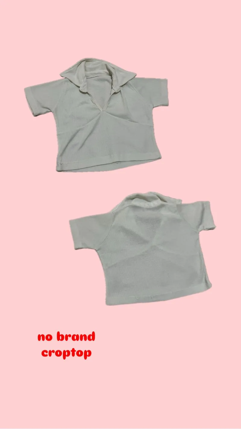 Casual Crop top Wanita white photo 1