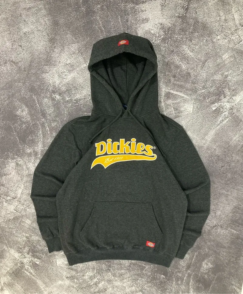 Dickies Streetwear Y2K Hoody Pria gray yellow photo 1