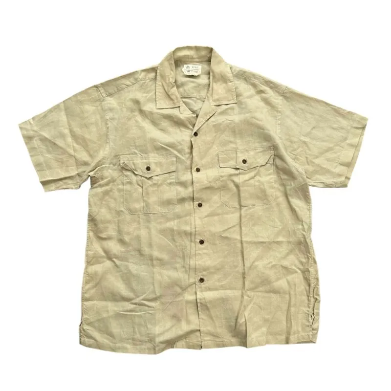 Vintage Casual Casual shirt Pria khaki cream photo 1