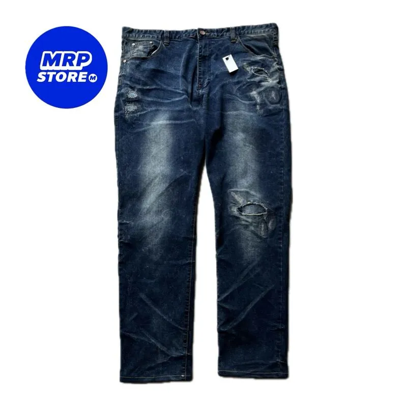 Vintage Streetwear Jeans Pria blue photo 1