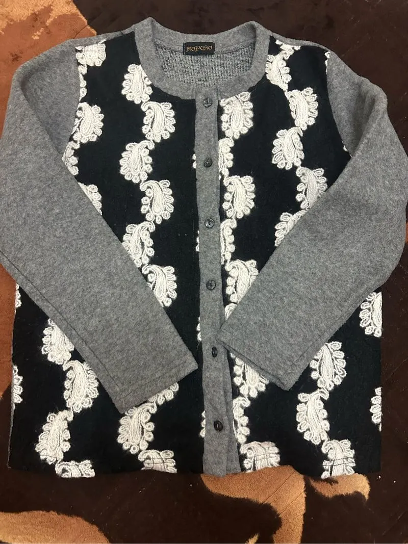 Vintage Sweatshirt Wanita black gray photo 1