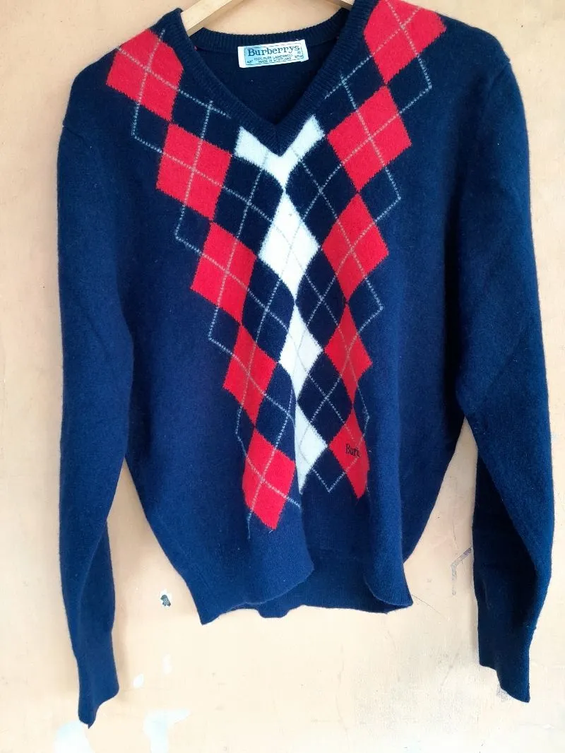 Burberry Luxury Casual Suit Pria navy photo 1