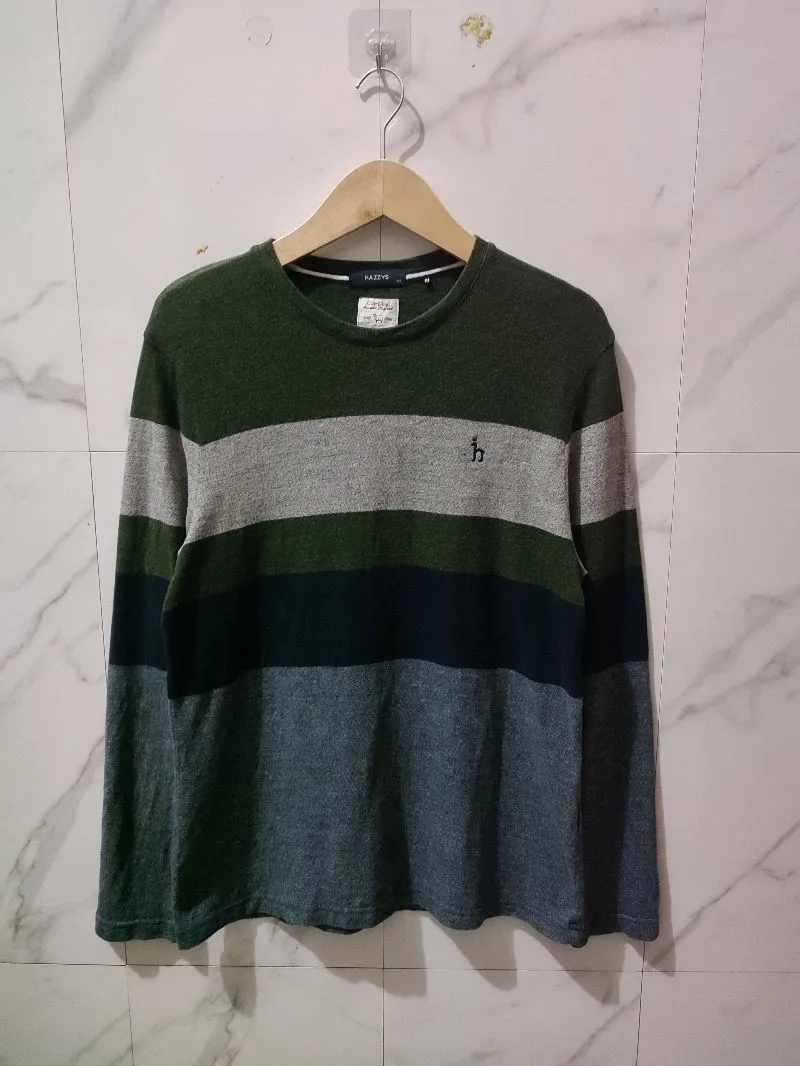 Hazzys Minimalist Casual Sweatshirt Pria brown gray photo 1