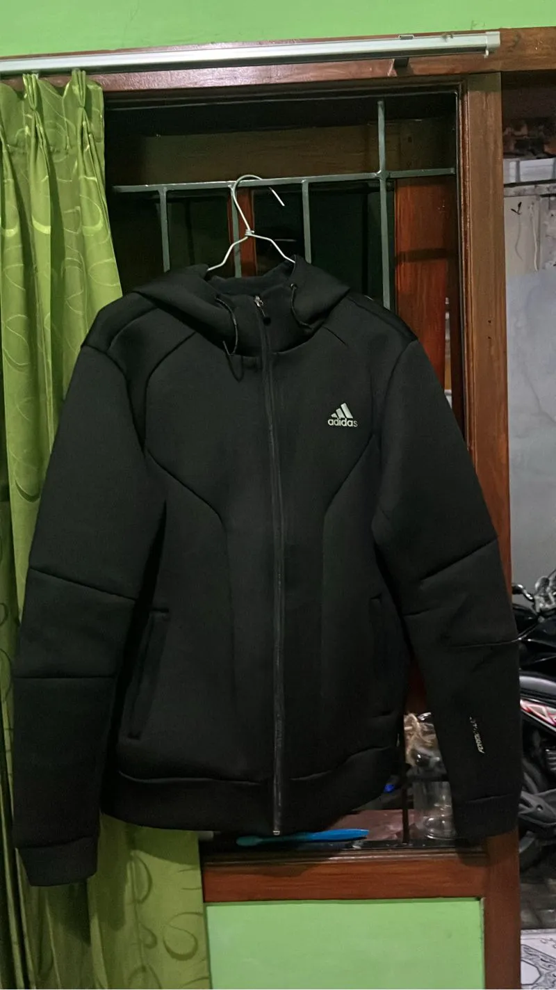 Adidas Sportswear Casual Hoody Pria white black photo 1