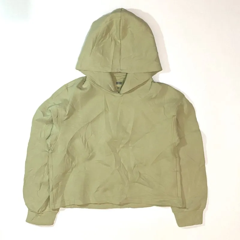 Uniqlo Minimalist Casual Hoody Pria green khaki photo 1