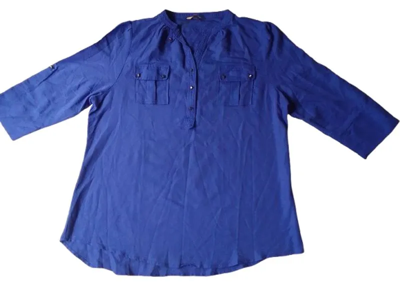 Casual Blouse Wanita blue photo 1