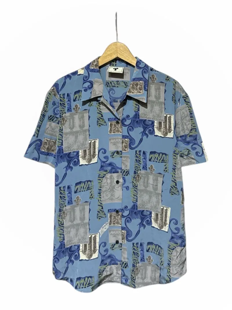 Vintage Y2K Casual shirt Pria gray blue photo 1