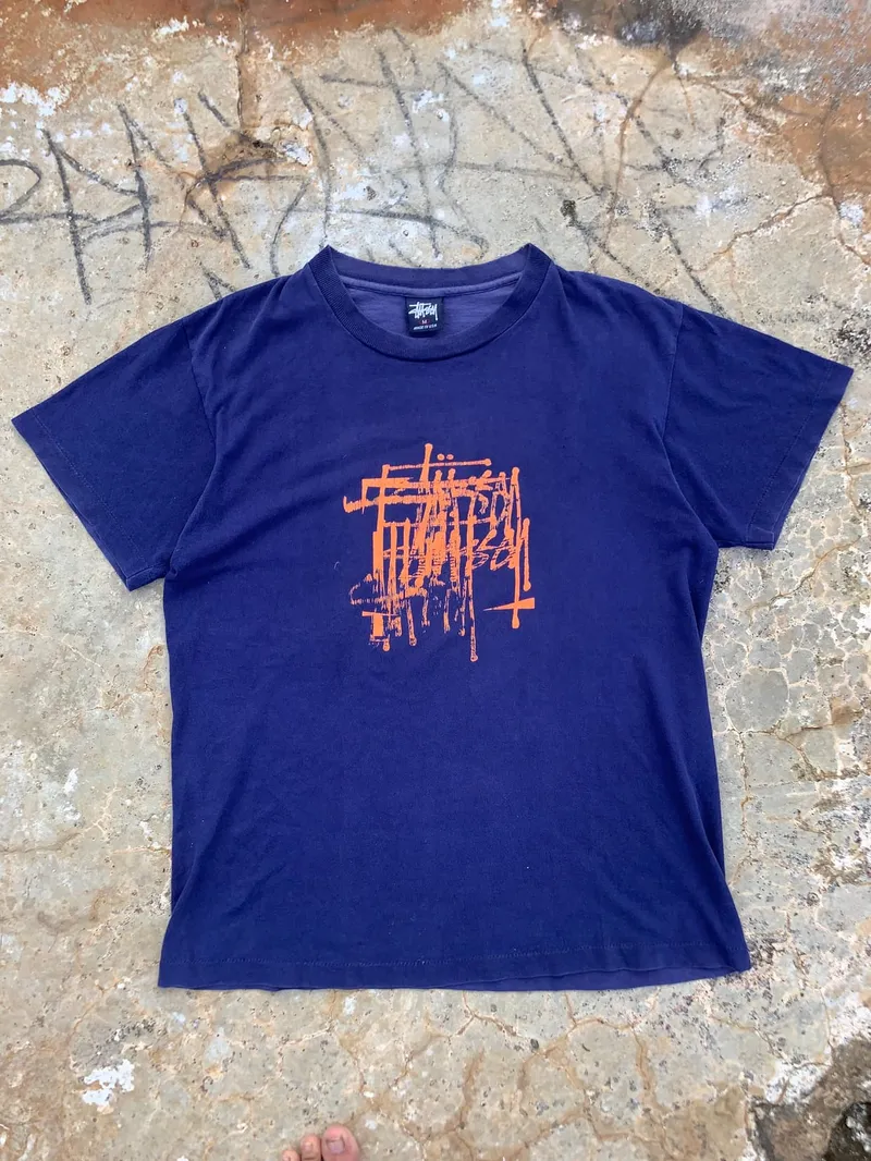 Stussy Streetwear T-shirt Pria blue photo 1