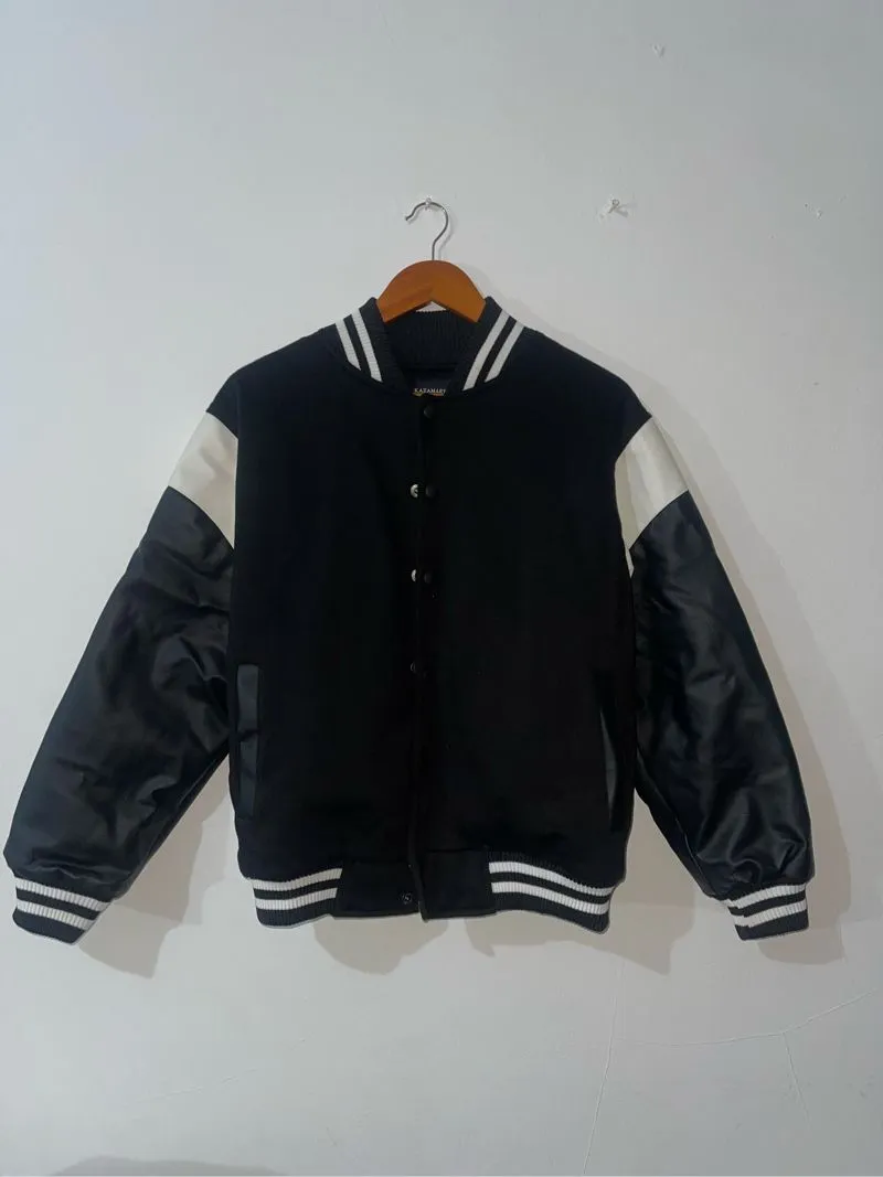 Casual Leather jacket Pria white black photo 1