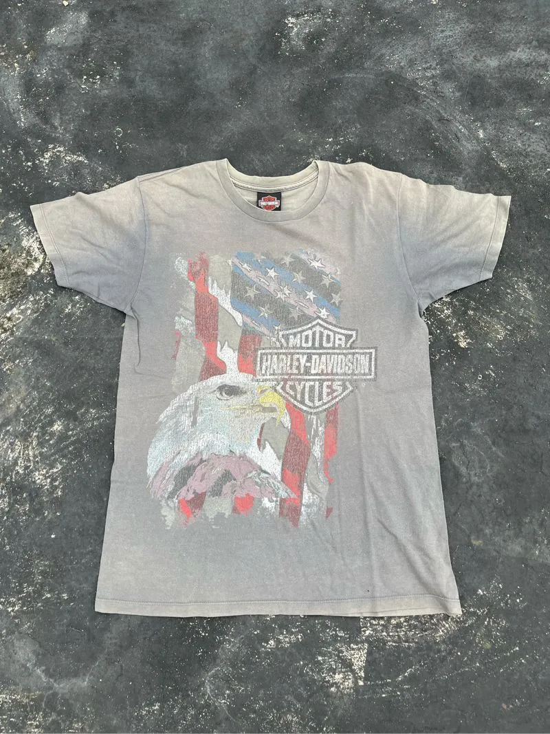 Harley Davidson Vintage Biker T-shirt Pria gray photo 1