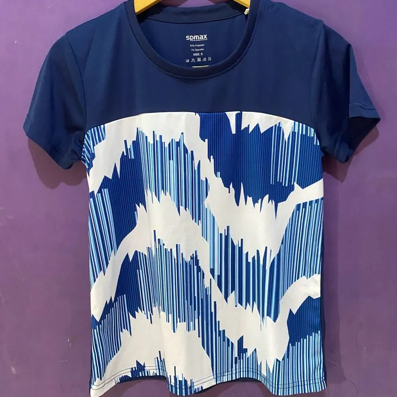 Biker Sportswear Jersey Wanita white navy photo 1