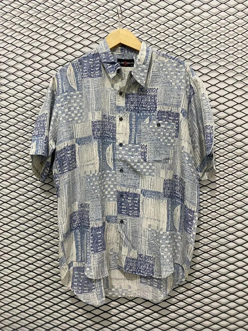 Vintage Casual Casual shirt Pria white blue photo 1
