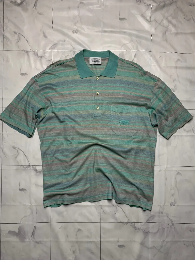 Missoni Luxury Casual Polo shirt Pria multicolor photo 1
