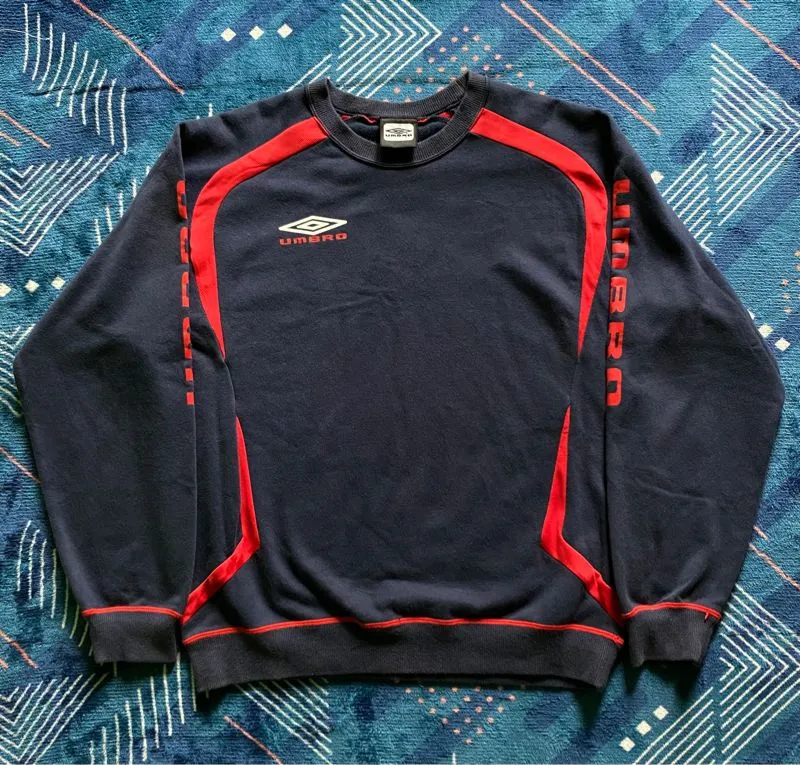 Umbro Sportswear Casual Sweater Pria navy red photo 1