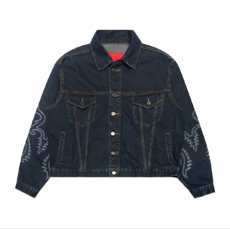 Thanksinsomnia Vintage Biker Denim jacket Pria black photo 1