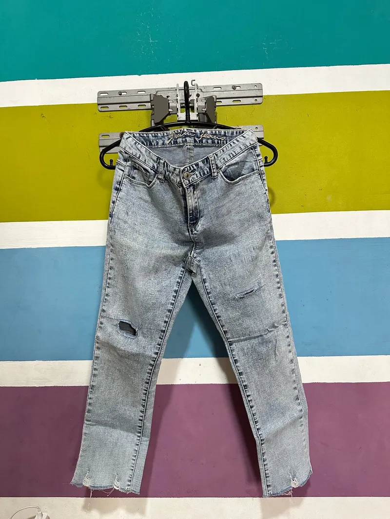 Casual Ripped jeans Wanita blue photo 1