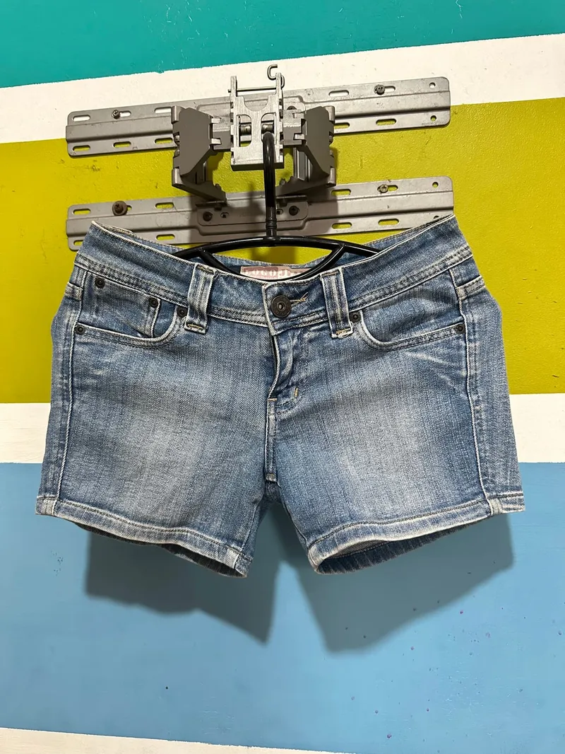 Y2K Casual Short Wanita blue photo 1