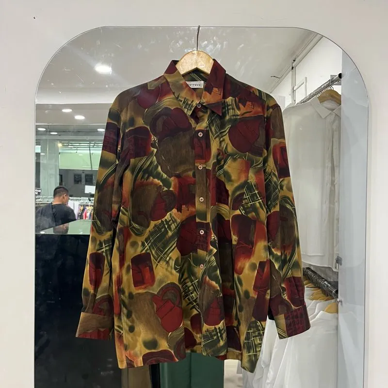Japanese brand Streetwear Casual Casual shirt Pria multicolor photo 1