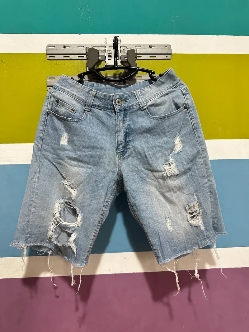 Streetwear Casual Ripped jeans Wanita blue photo 1