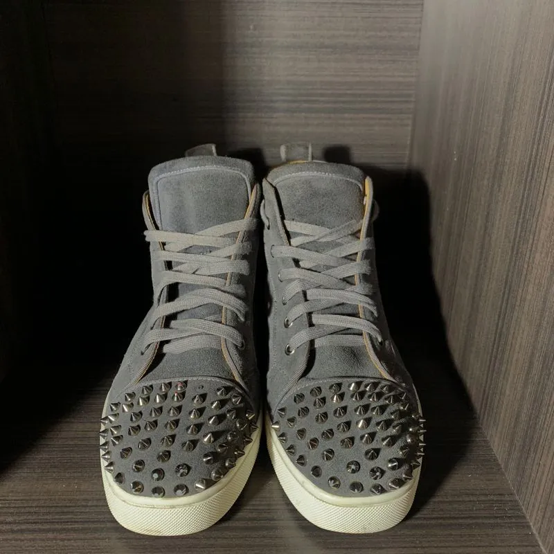 Christian Louboutin Luxury Casual Sneakers Pria gray photo 1