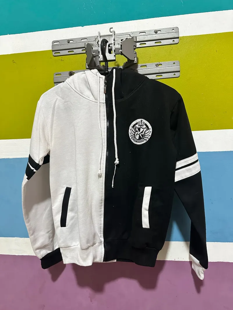 Emo Cosplay Hoody Wanita white black photo 1