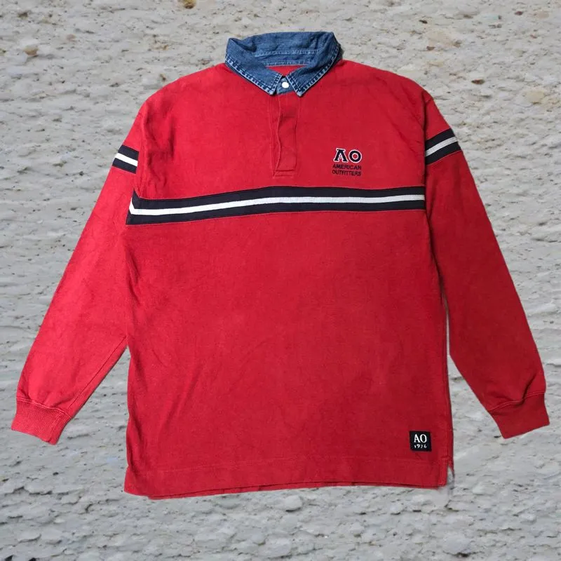 Carhartt Sportswear Casual Polo shirt Pria navy red photo 1