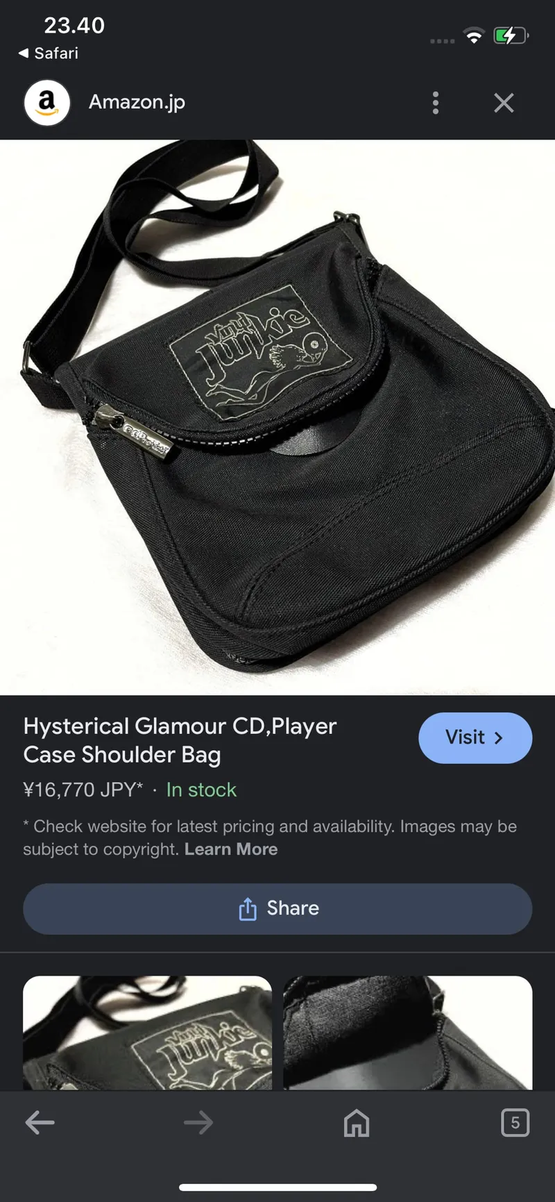 (専用)(Y2K)HYSTERIC GLAMOUR handbag Hysteric Glamour Y2K Bag Pria black - Preloved