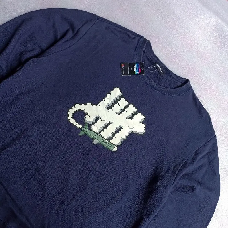 Undefeated Vintage Streetwear Sweatshirt Pria navy photo 1