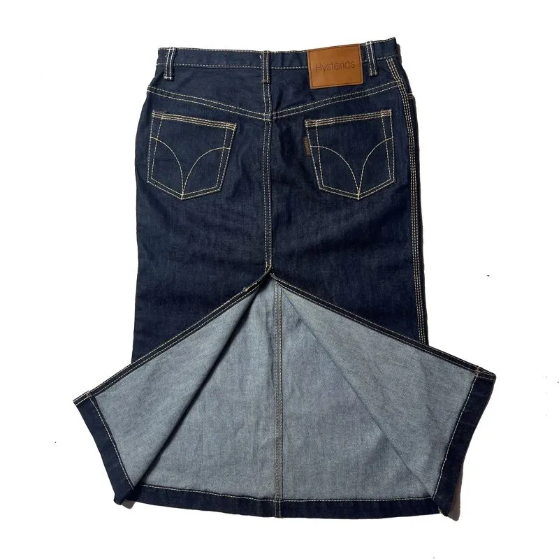 Hysteric Glamour Y2K Avant Garde Maxi skirt Wanita blue photo 1