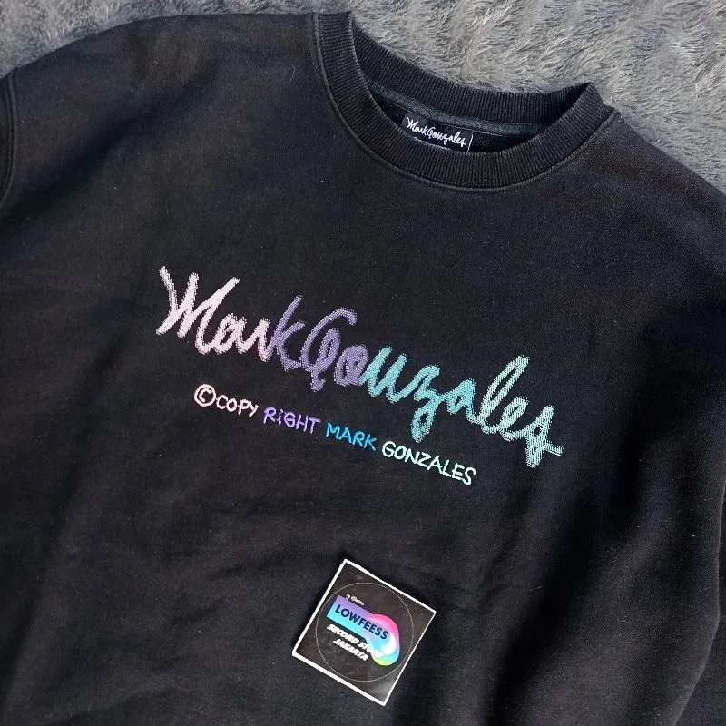 Mark Gonzales Indie Casual Sweatshirt Pria multicolor black photo 1