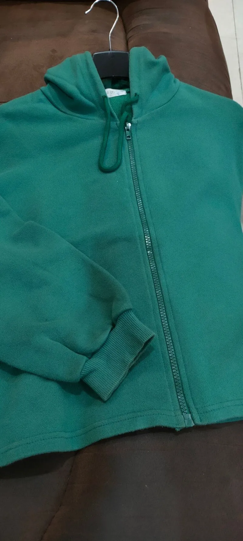 Vintage Leather jacket Wanita green photo 1