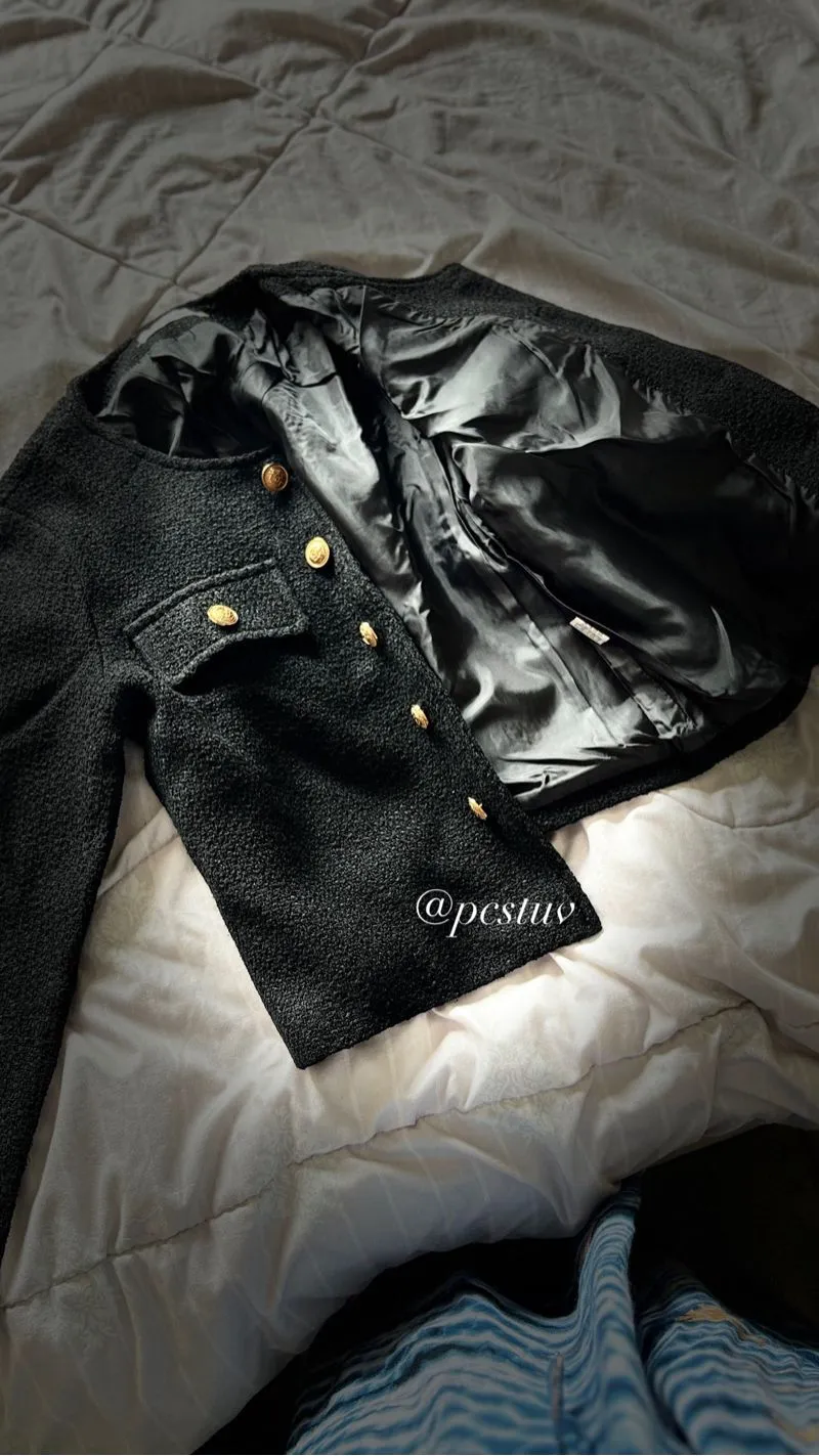 Grunge Casual Blazer Wanita gold black photo 1