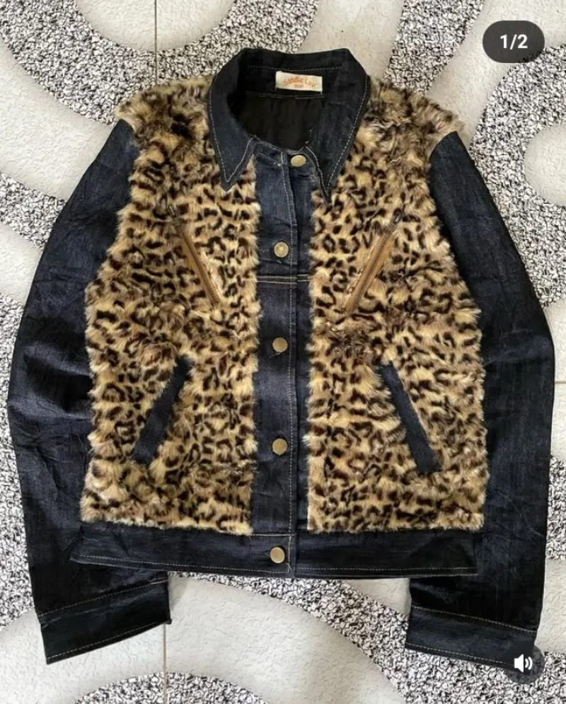 Vintage Y2K Denim jacket Pria navy photo 1