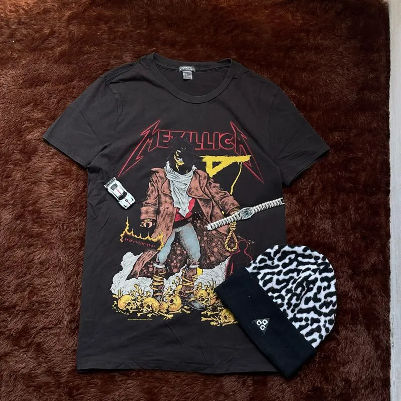 H&M Grunge Indie T-shirt Pria black photo 1