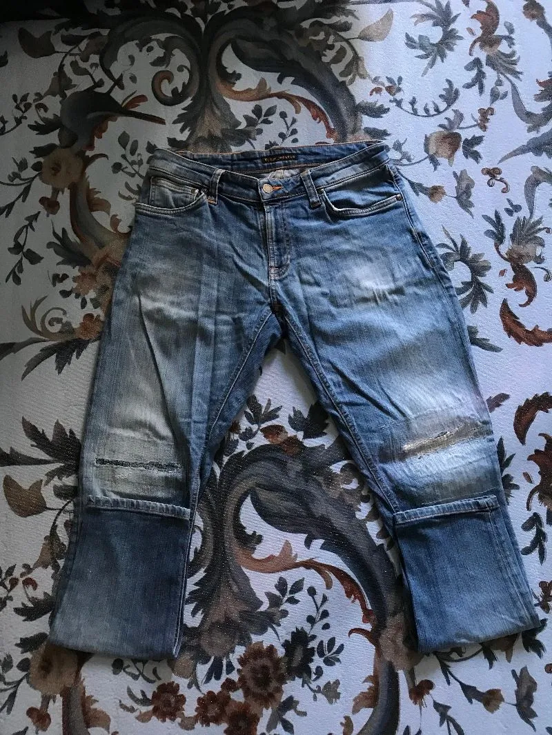 Nudie Minimalist Jeans Pria blue photo 1