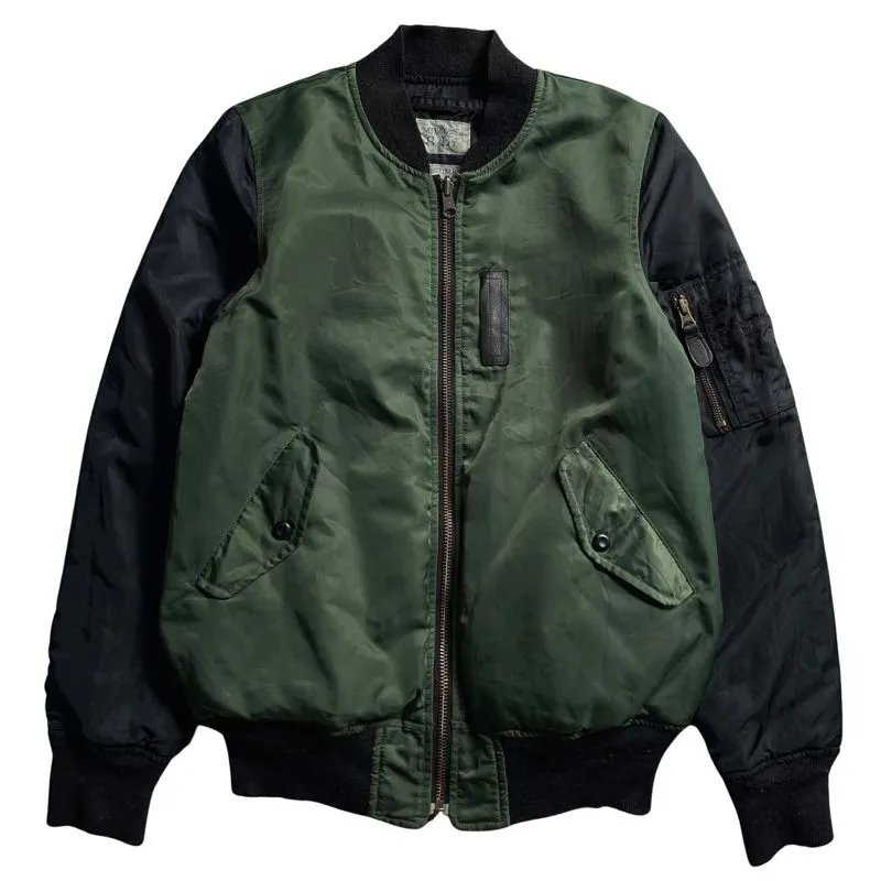 SLY Vintage Avant Garde Bomber jacket Pria green black photo 1