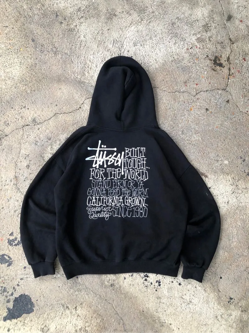 Stussy Streetwear Y2K Hoody Pria black photo 1