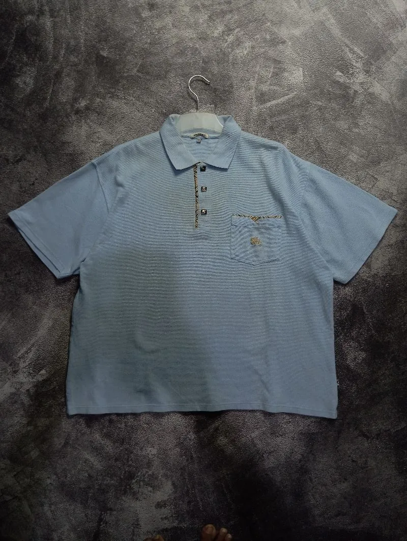 Burberry Luxury Casual Polo shirt Pria blue photo 1