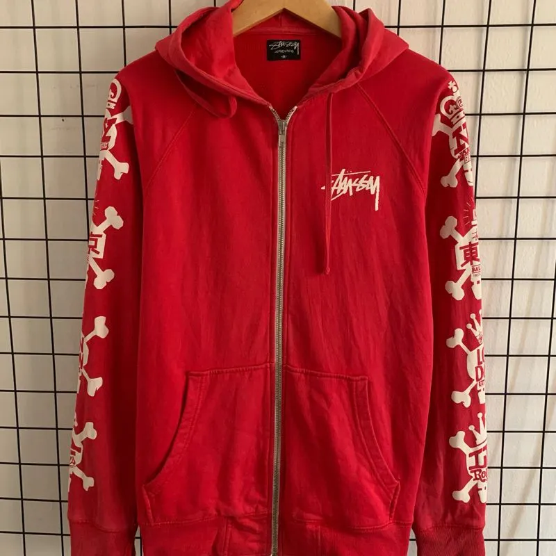 Hoodie Stussy Skull Red photo 1