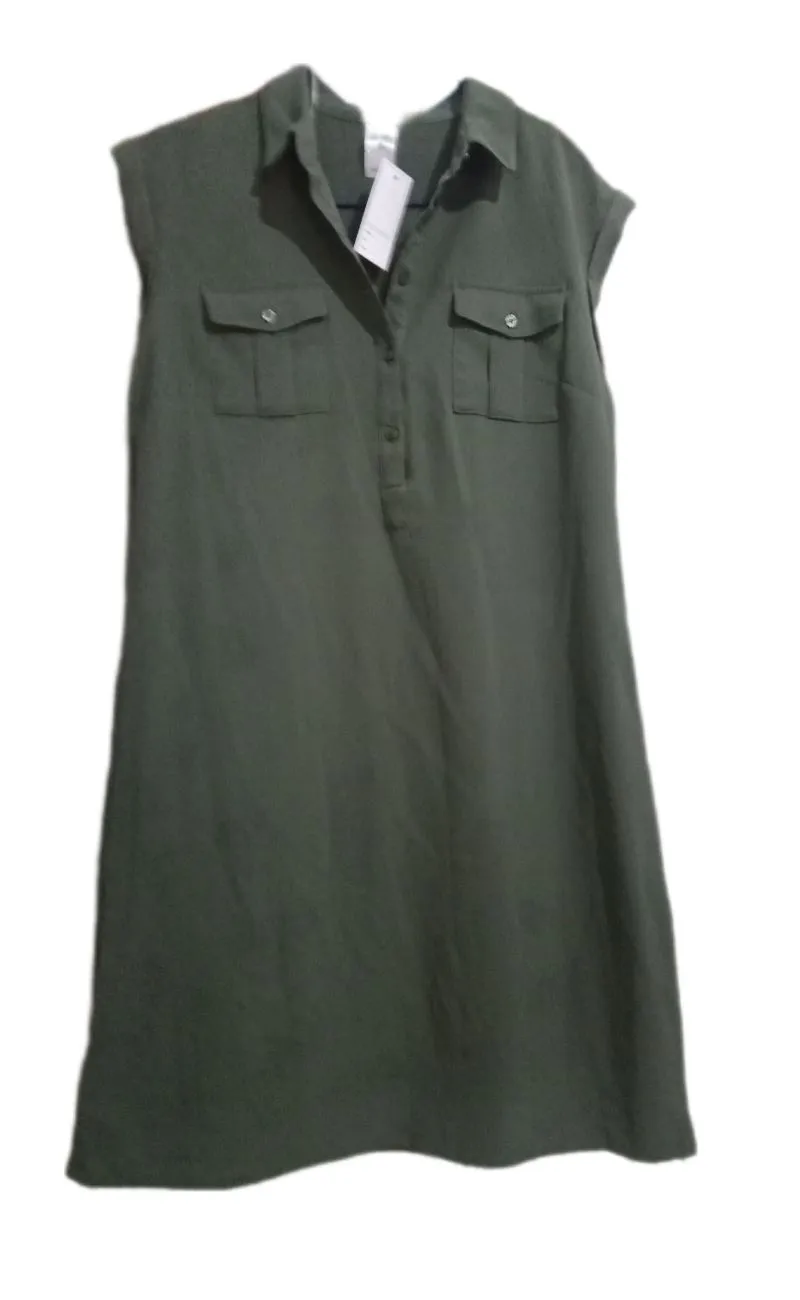 Streetwear Midi dress Wanita green photo 1