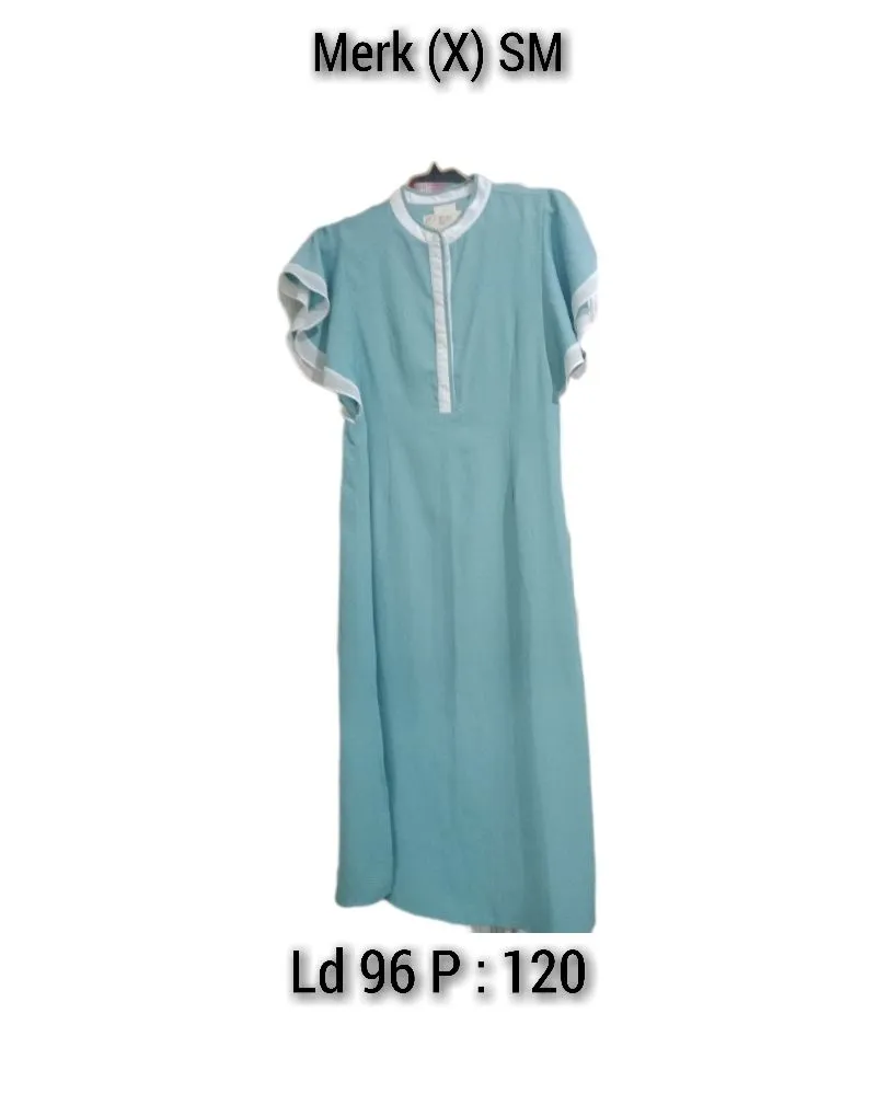 Vintage Going out dress Wanita white green photo 1