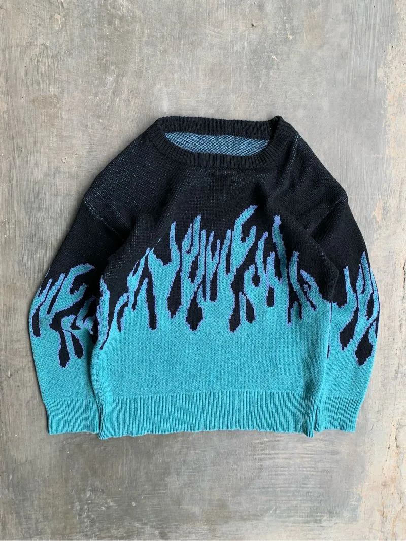 Vintage Streetwear Sweater Pria black blue photo 1