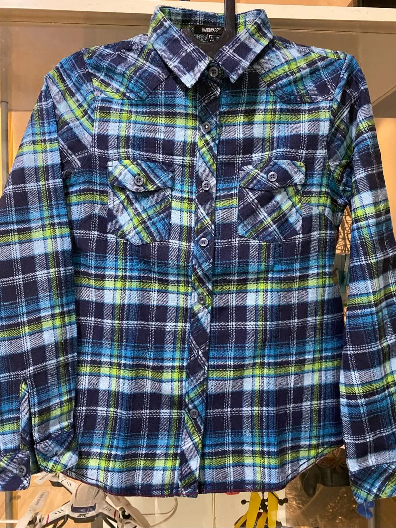Casual Shirt Wanita green blue photo 1