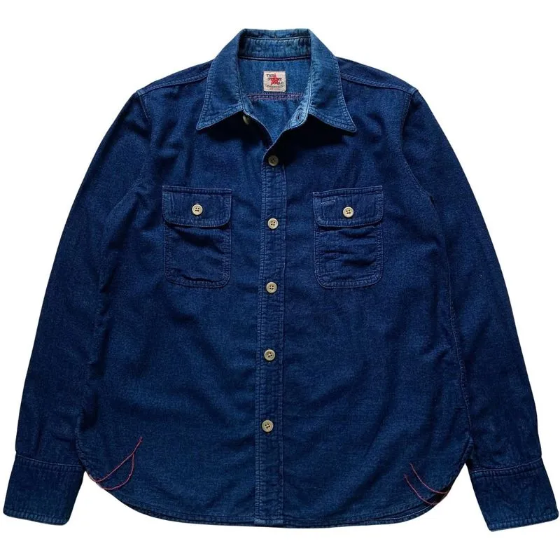 Vintage Casual Casual shirt Pria navy blue photo 1