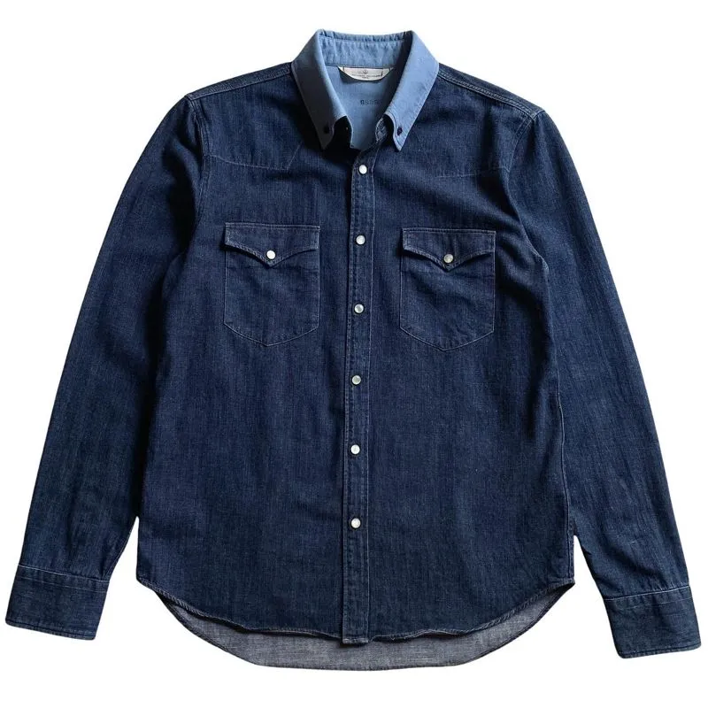 Golden Goose Vintage Avant Garde Casual shirt Pria navy blue photo 1