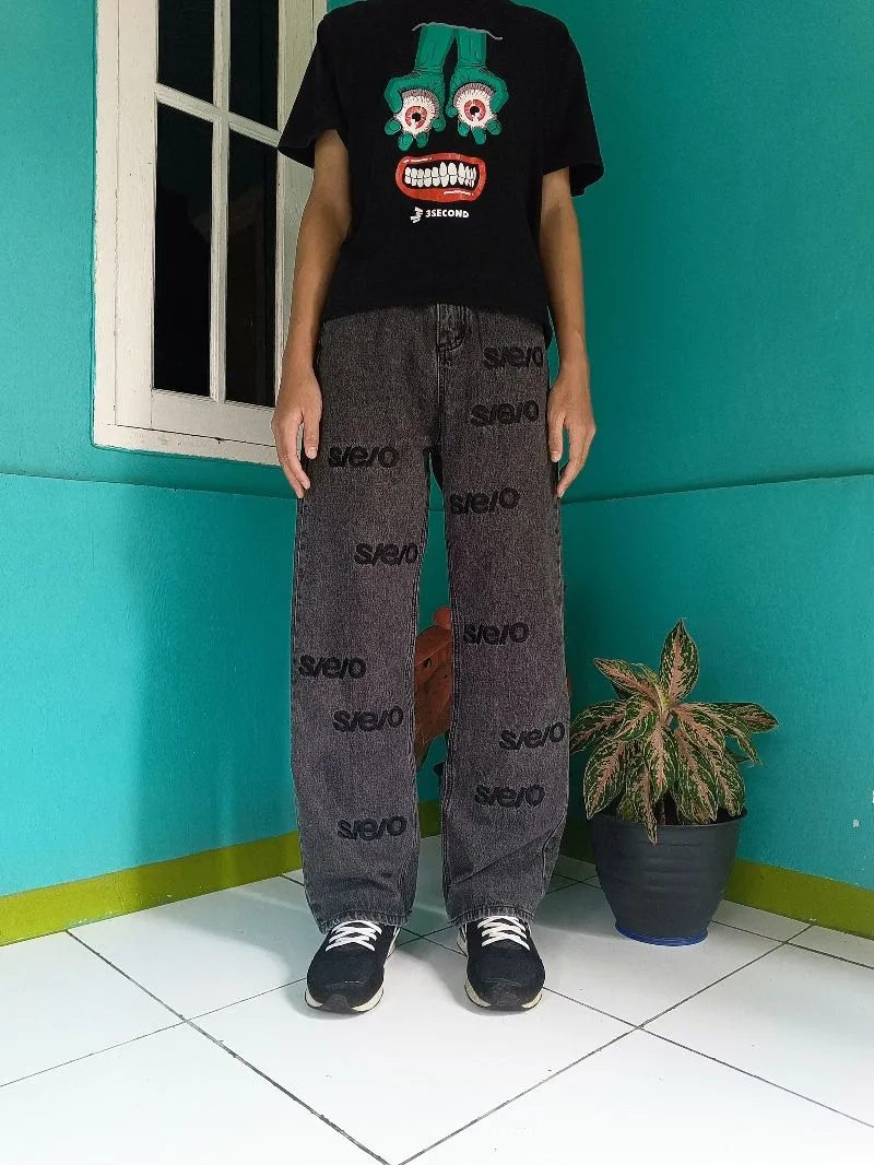 Y2K Jeans Pria gray photo 1
