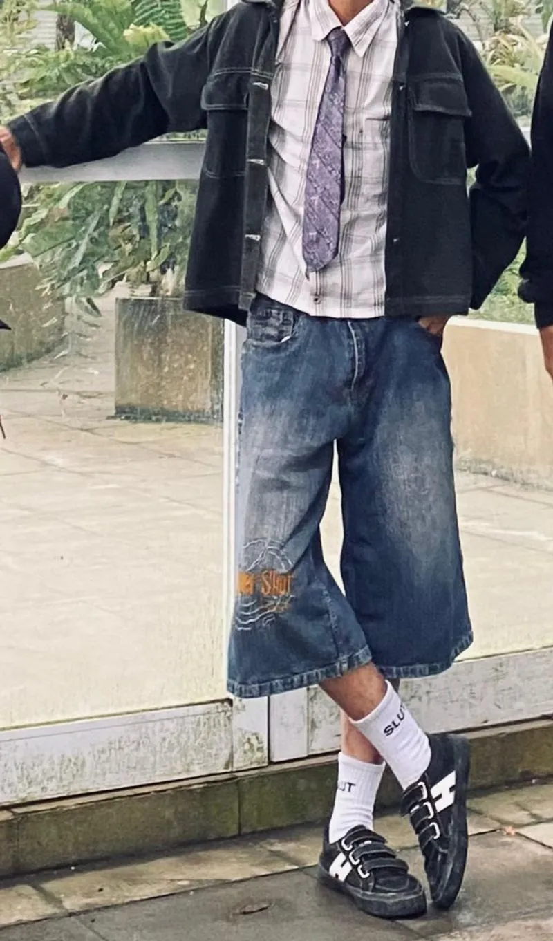 Streetwear Jeans Pria silver gray photo 1