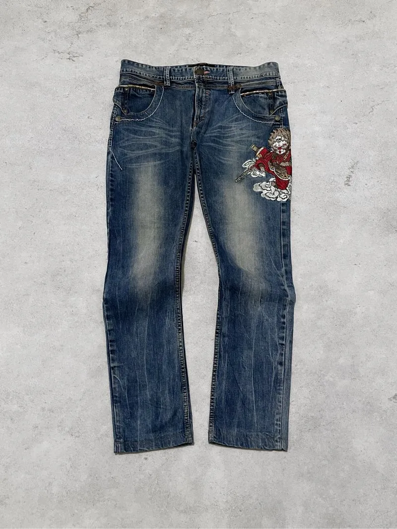 Japanese brand Vintage Y2K Jeans Pria navy black photo 1