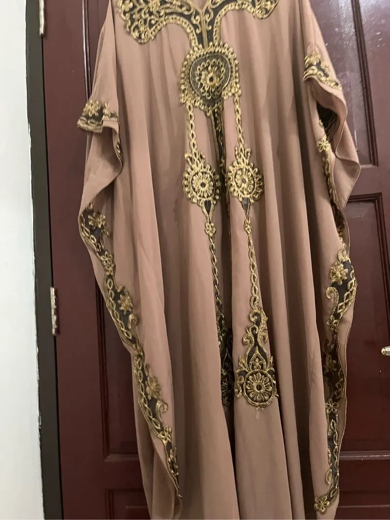 Muslim Casual dress Wanita brown photo 1